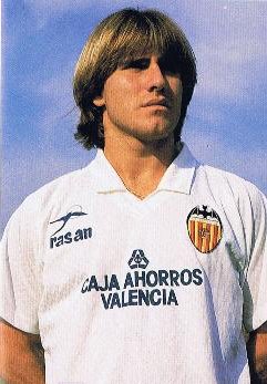Nando con el Valencia CF